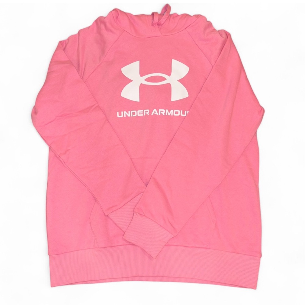 NWT Under Armour Women's Pink Rival Fleece lock- up Hoodie- Medium